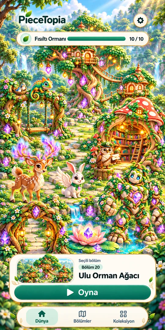 Whispering Forest world in PieceTopia
